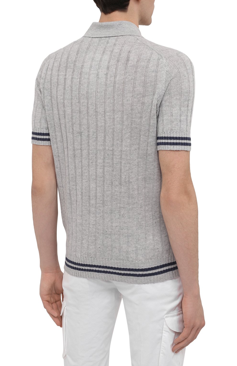 Поло изо льна и хлопка BRUNELLO CUCINELLI, арт. M2L703305, фото 4