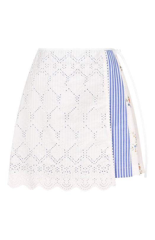 Хлопковая юбка MSGM 4041MDD15Y/267157 Белый 4041MDD15Y/267157