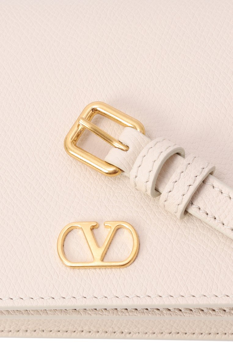 Женская сумка vlogo signature mini VALENTINO кремового цвета, арт. 6W2P0AK8/SNP | Фото 3 (Размер: mini; Материал: Натуральная кожа; Драгоценные камни: Проставлено; Материал сплава: Проставлено)