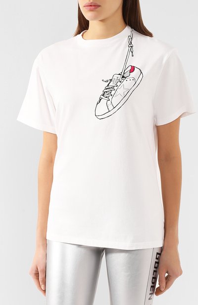 Хлопковая футболка GOLDEN GOOSE DELUXE BRAND, арт. G36WP024.D1, фото 3