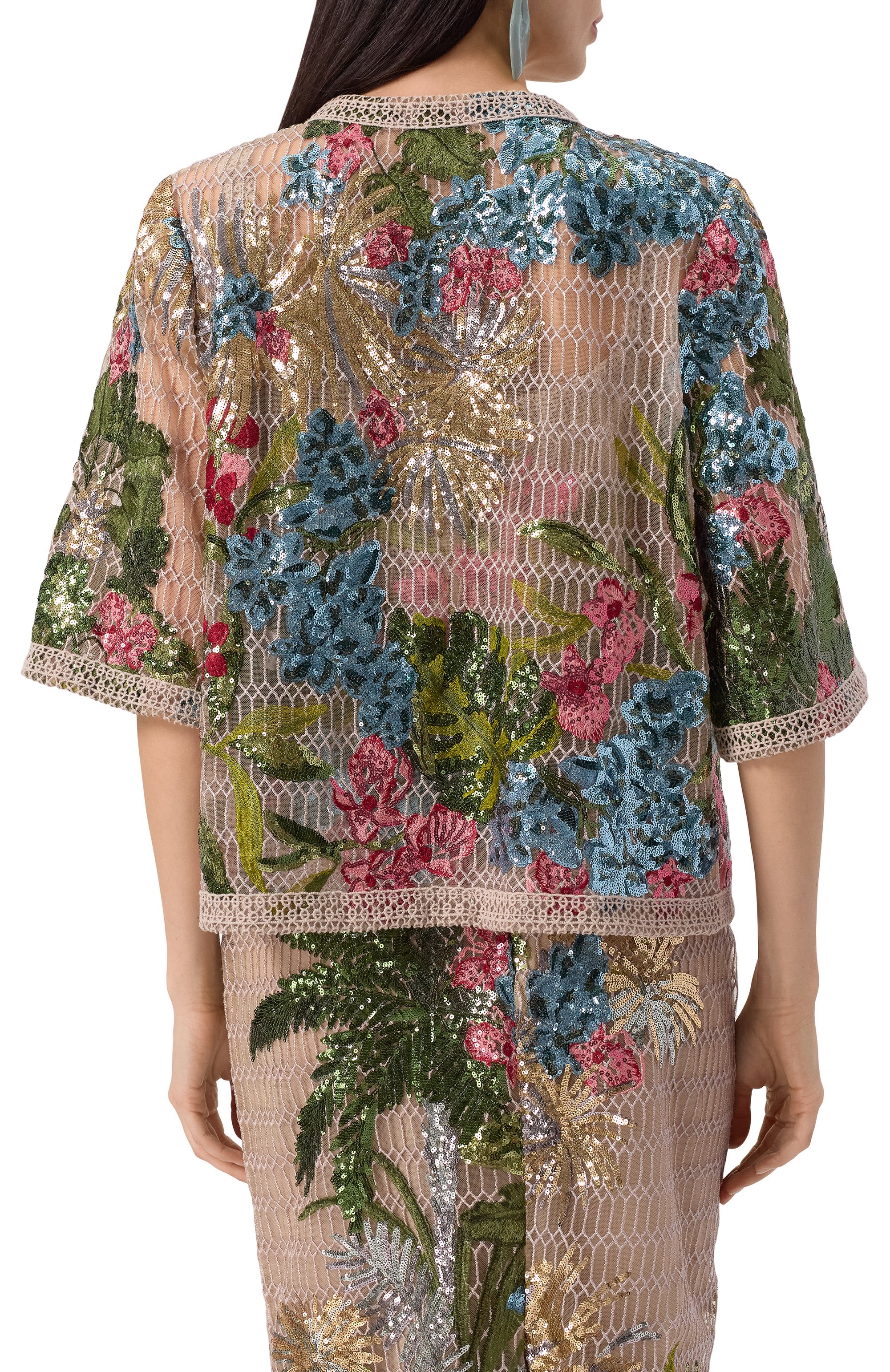 Жакет с отделкой пайетками ELIE SAAB, арт. J0133PS25/YA036, фото 4