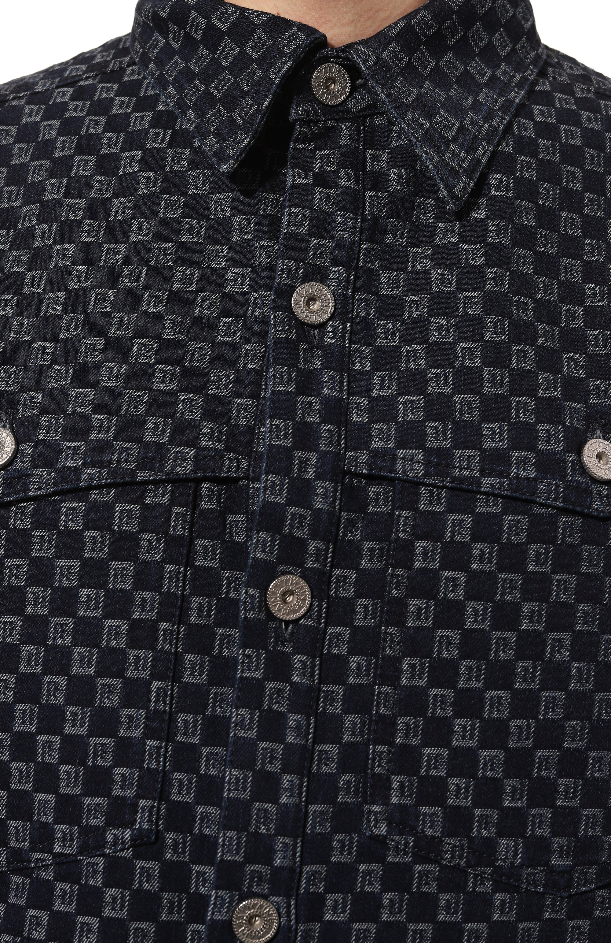 Джинсовая куртка-рубашка BALMAIN, арт. BH0HC088/DD80, фото 5