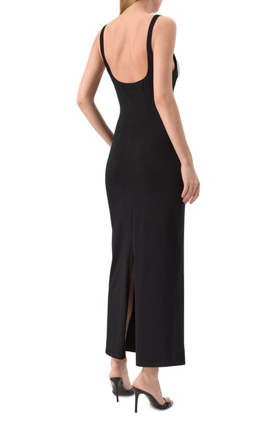 Хлопковое платье ROWEN ROSE черного цвета по цене 57100 руб., арт. RR_J124, фото 4 Хлопковое платье ROWEN ROSE, арт. RR_J124, фото 4