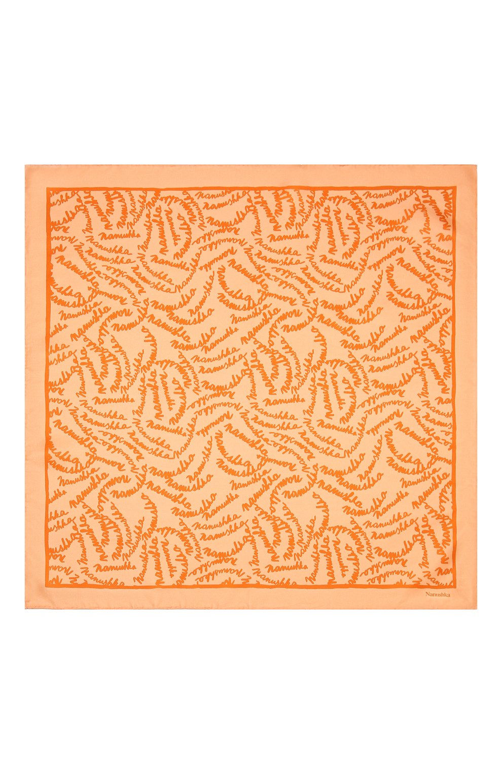 Шелковый платок NANUSHKA, арт. S0LEIL_RUST HANDWRITING_SILK, фото 3
