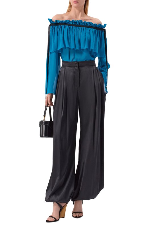 Шелковые брюки Nina Ricci 26PCPA011/SE1415 Чёрный  26PCPA011/SE1415 Фото 2