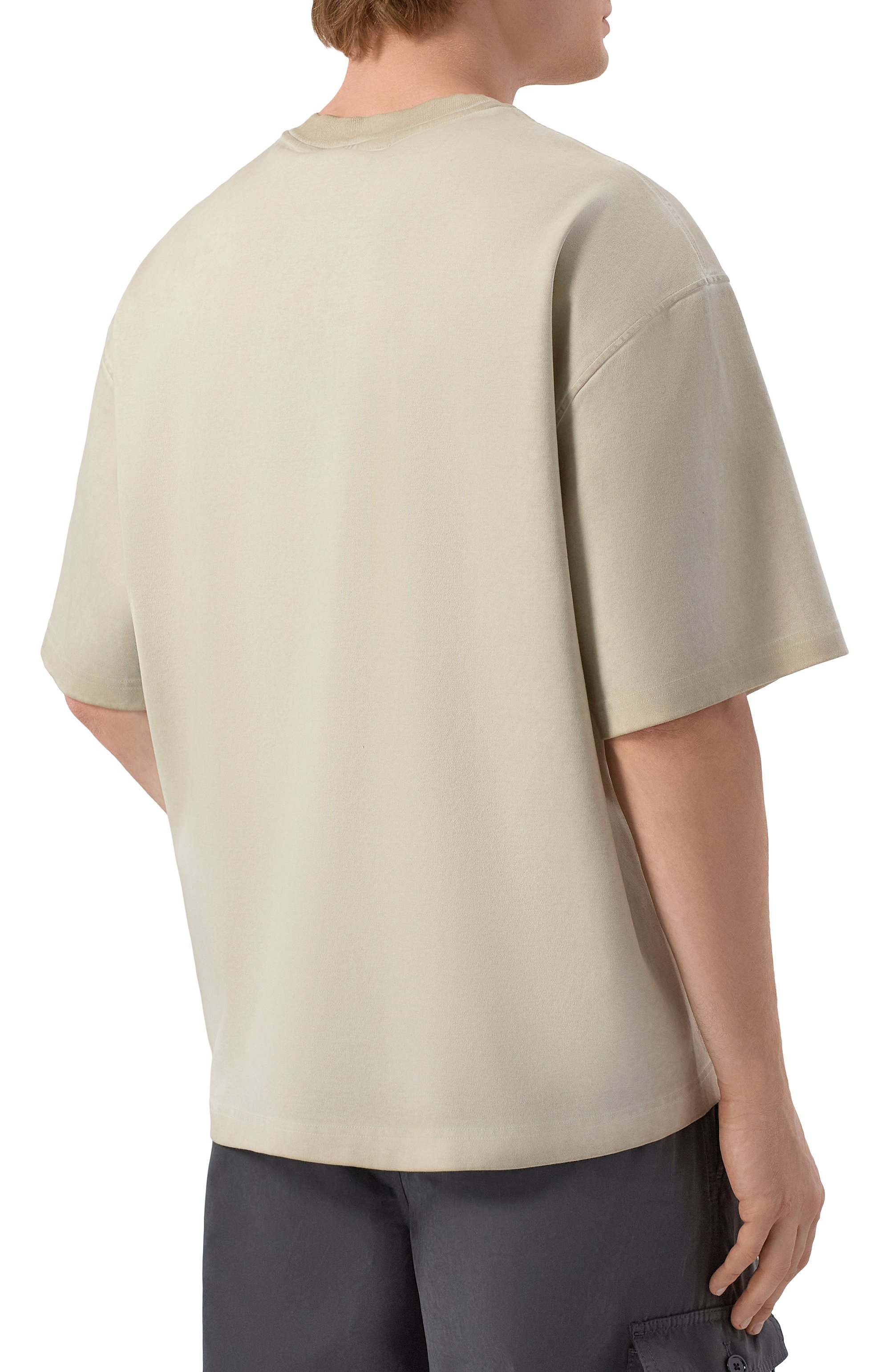 Хлопковая футболка DOLCE & GABBANA хаки цвета по цене 85850 руб., арт. G8TJ6T/G7PPQ, фото 4 Хлопковая футболка DOLCE & GABBANA, арт. G8TJ6T/G7PPQ, фото 4