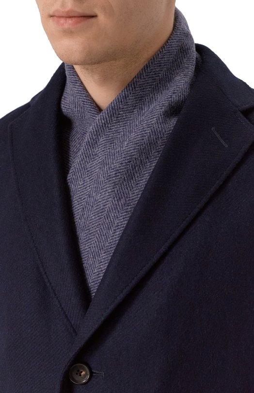 Шарф из шерсти и кашемира Andrea Campagna 623253 Синий  623253 Фото 2