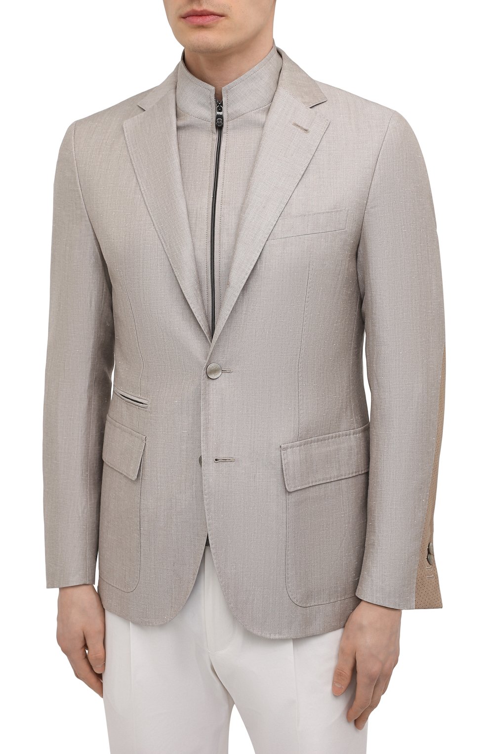 Пиджак из ше рсти и льна CORNELIANI, арт. 87X595-1118360/90, фото 3