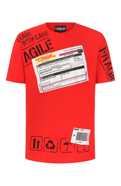 Хлопковая футболка  COMME DES FUCKDOWN, арт. CDFU400, фото 1