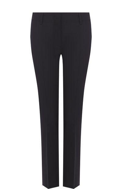 Женские однотонные укороченные брюки со стрелками PRADA, арт. P2469-RO1-F0008