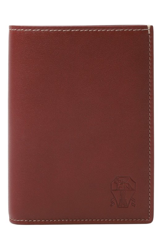 Кожаная обложка для паспорта Brunello Cucinelli MWN0BU436 Бордовый MWN0BU436