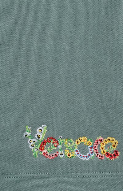 Хлопковые шорты VERSACE зеленого цвета по цене 25550 руб., арт. 1018411/1A13050/8A-14A, фото 3 Хлопковые шорты VERSACE, арт. 1018411/1A13050/8A-14A, фото 3