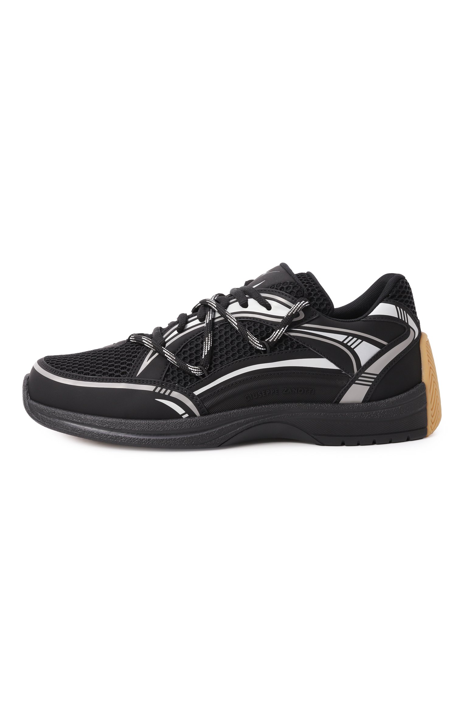 Кожаные кеды Kriss Giuseppe Zanotti Design цвет черный купить в