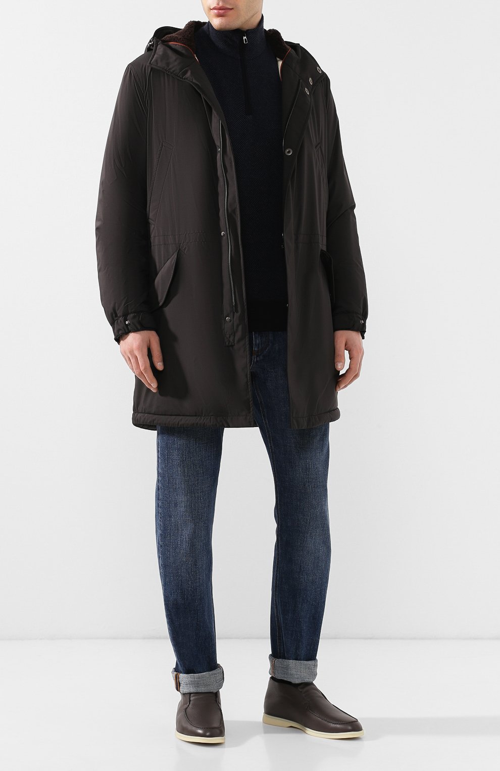 Кашемировая парка на молнии с капюшоном LORO PIANA, арт. FAG4266, фото 2