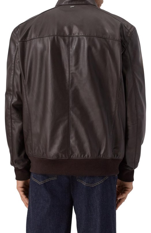 Кожаный бомбер Windsor B0RELL03-L/1300145/64 Коричневый  B0RELL03-L/1300145/64 Фото 4