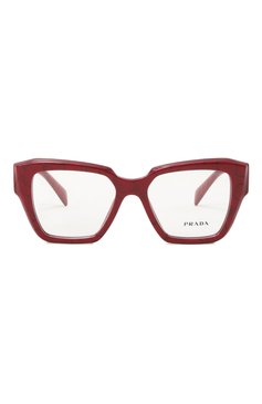 Женские оправа PRADA бордового цвета, арт. 09ZV-15D101 | Фото 3 (Материал: Пластик; Нос: Не проставлено; Региональные ограничения белый список (Axapta Mercury): Не проставлено; Тип очков: Оправа; Оптика Гендер: оптика-женское; Очки форма: Квадратные)