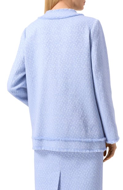 Твидовый жакет DOLCE & GABBANA голубого цвета по цене 332000 руб., арт. F29YCT/HUMUA, фото 4 Твидовый жакет DOLCE & GABBANA, арт. F29YCT/HUMUA, фото 4