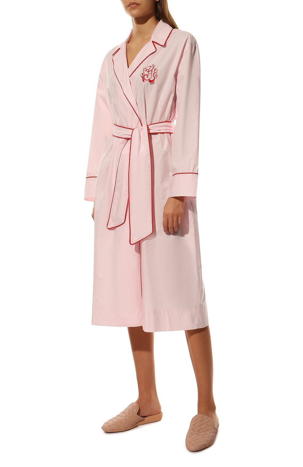 Хлопковый халат GANNI, арт. F6726, фото 2
