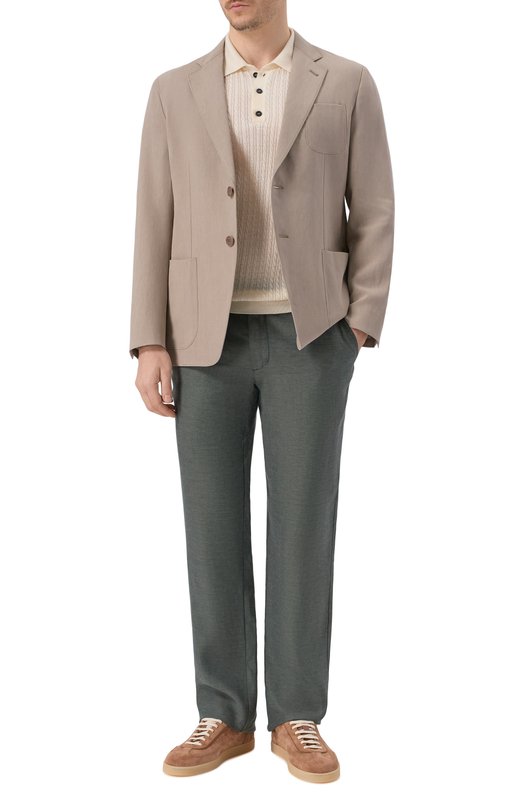 Льняной пиджак Giorgio Armani GM000140/TE10954 Бежевый  GM000140/TE10954 Фото 2