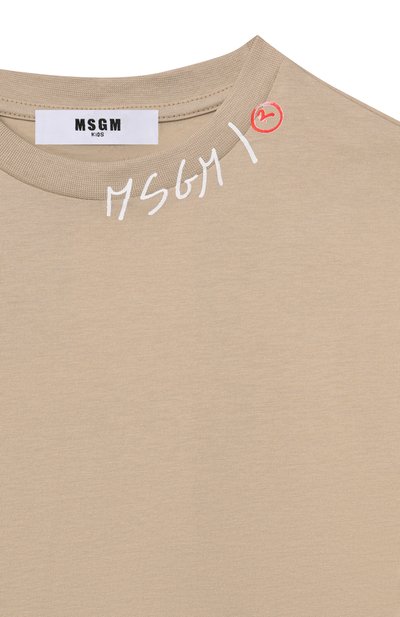 Хлопковая футболка MSGM KIDS, арт. S6MSJBTH240, фото 3