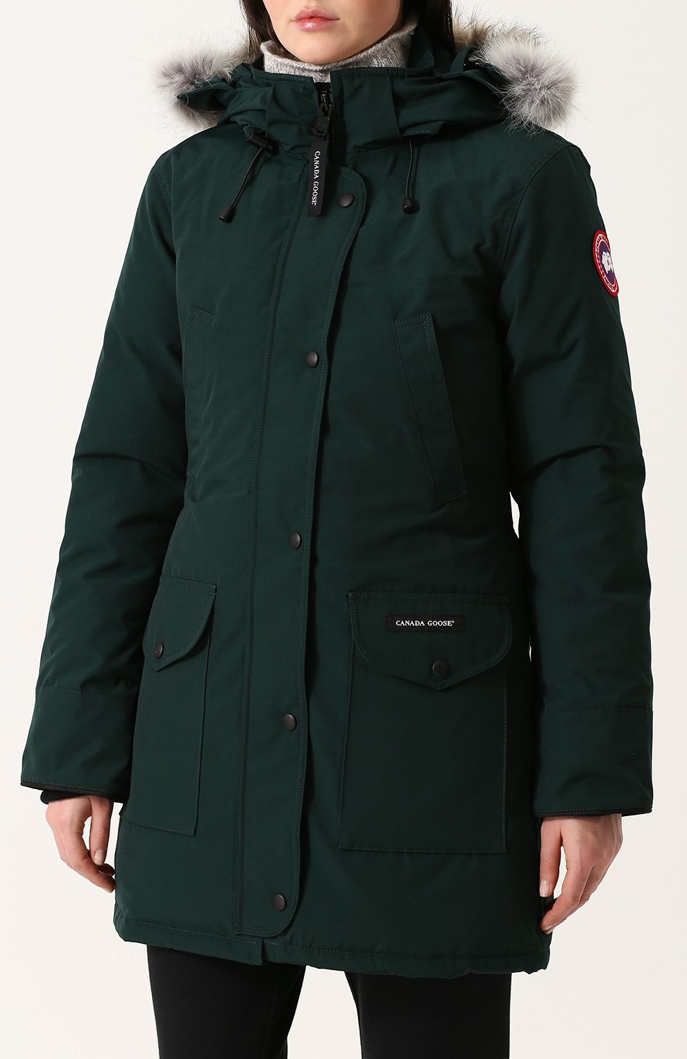 Приталенный пуховик trillium с капюшоном и меховой отделкой CANADA GOOSE, арт. 6550L, фото 3