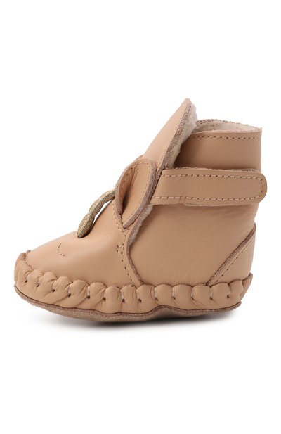 Кожаные пинетки DONSJE AMSTERDAM кремового цвета по цене 7830 руб., арт. 1034001-LE121/0-12M, фото 2 Кожаные пинетки DONSJE AMSTERDAM, арт. 1034001-LE121/0-12M, фото 2