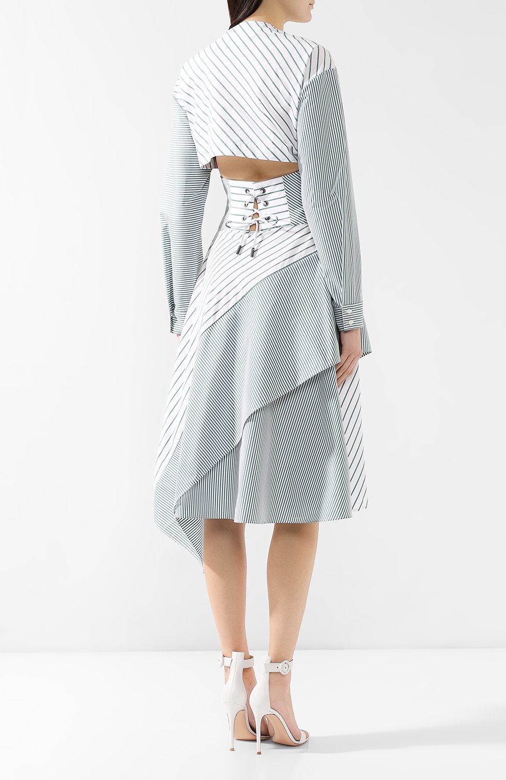 Хлопковое платье OFF-WHITE, арт. 0WDB123R19A550749943, фото 4