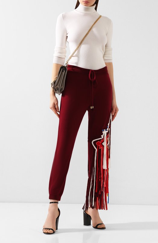 Шерстяные брюки Oscar de la Renta Красный, фото 2