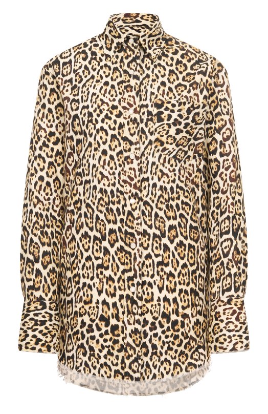 Хлопковая рубашка Academia SILVY-P-DESTR0YED/75DM6 Леопардовый SILVY-P-DESTR0YED/75DM6