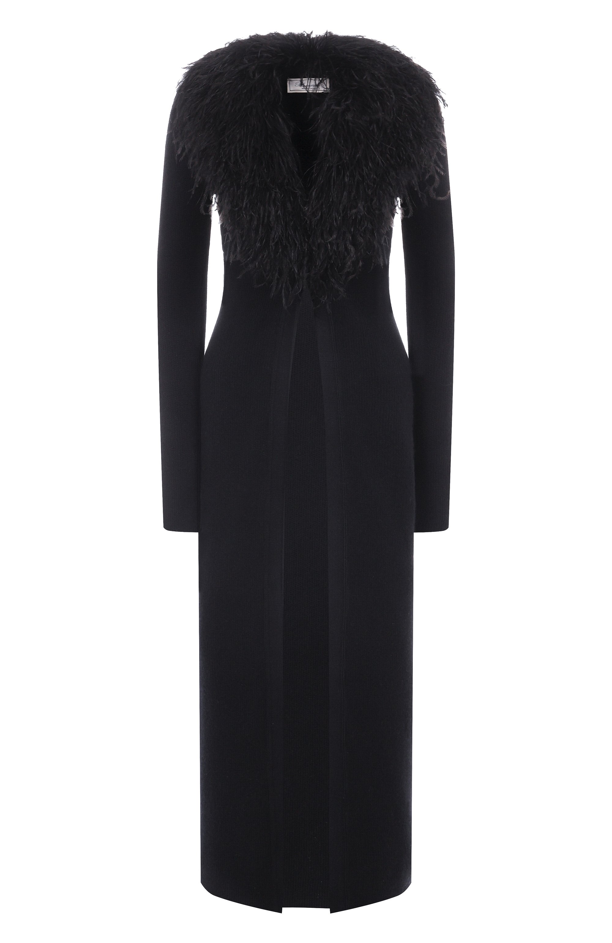 Шерстяной кардиган с отделкой перьями BLUMARINE, арт. 2M608A, фото 1