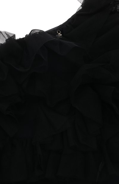 Топ ELISABETTA FRANCHI LA MIA BAMBINA черного цвета по цене 35900 руб., арт. EFT00040/TV654/10A-12A+, фото 3 Топ ELISABETTA FRANCHI LA MIA BAMBINA, арт. EFT00040/TV654/10A-12A+, фото 3