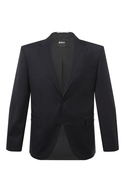 Шерстяной пиджак BOSS темно-синего цвета по цене 67300 руб., арт. 50469172, фото 1 Шерстяной пиджак BOSS, арт. 50469172, фото 1