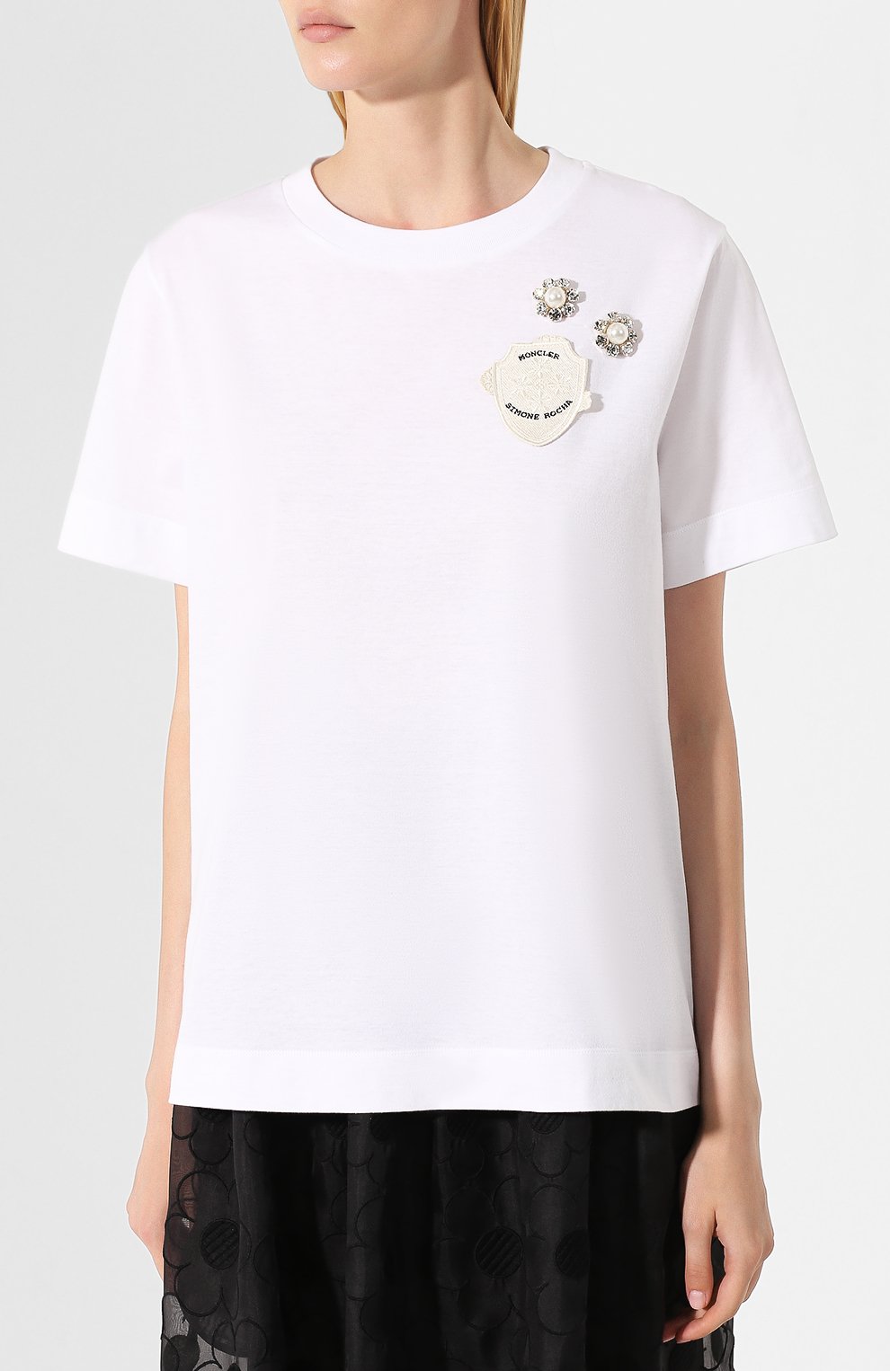 Футболка 4 moncler simone rocha MONCLER GENIUS белого цвета по цене 21900 руб., арт. E2-09W-80535-70-829FG, фото 3 Футболка 4 moncler simone rocha MONCLER GENIUS, арт. E2-09W-80535-70-829FG, фото 3