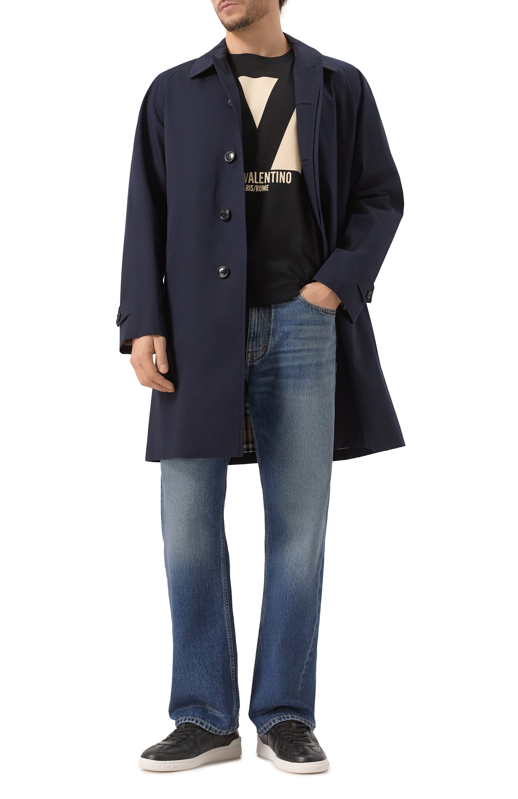 Хлопковая футболка VALENTINO черного цвета по цене 91950 руб., арт. 6V3MG16P/AQ9, фото 2 Хлопковая футболка VALENTINO, арт. 6V3MG16P/AQ9, фото 2