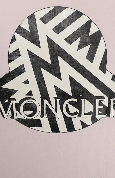 Хлопковая футболка MONCLER розового цвета по цене 13200 руб., арт. F1-951-8C702-10-8790A, фото 3 Хлопковая футболка MONCLER, арт. F1-951-8C702-10-8790A, фото 3