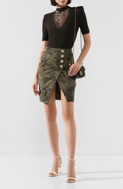 Джинсовая юбка BALMAIN, арт. TF14308/D015, фото 2