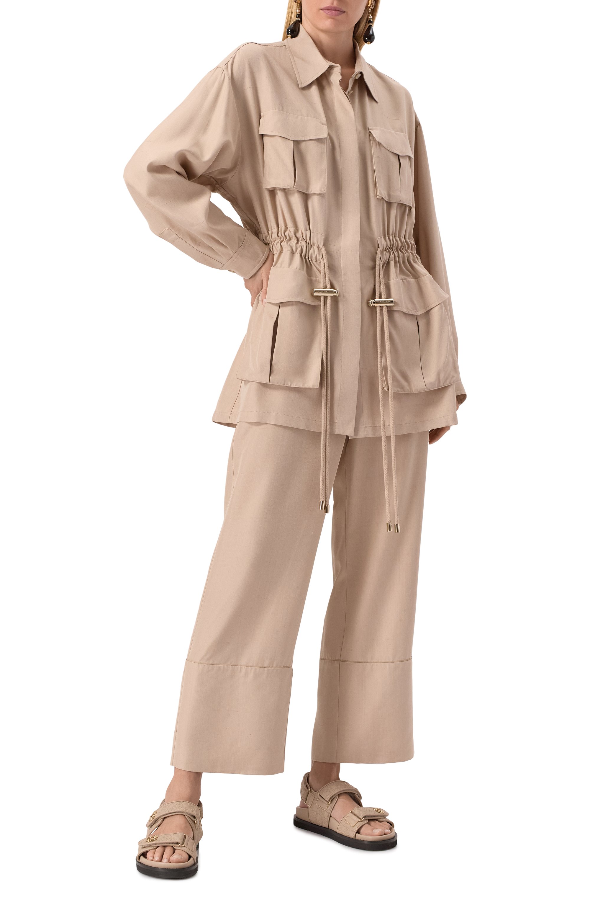 Шелковые брюки ELIE SAAB, арт. P0096NS25/SI001, фото 2