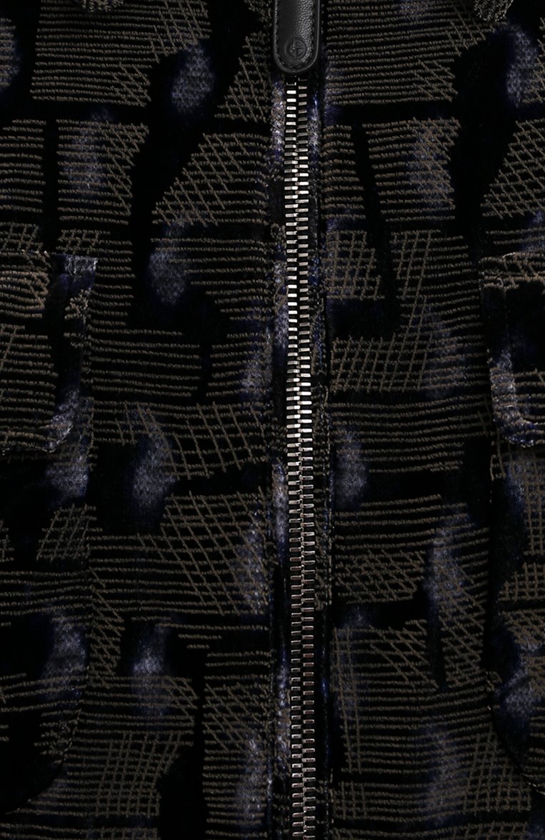 Мужской бомбер из вискозы и шелка GIORGIO ARMANI разноцветного цвета, арт. 1WG0B066/T02SM | Фото 5 (Длина (верхняя одежда): Короткие; Рукава: Длинные; Кросс-КТ: Куртка, бомбер, Утепленные; Материал утеплителя: Шерсть; Стили: Кэжуэл; Материал внешний: Вискоза, Синтетический материал; Принт: С принтом)