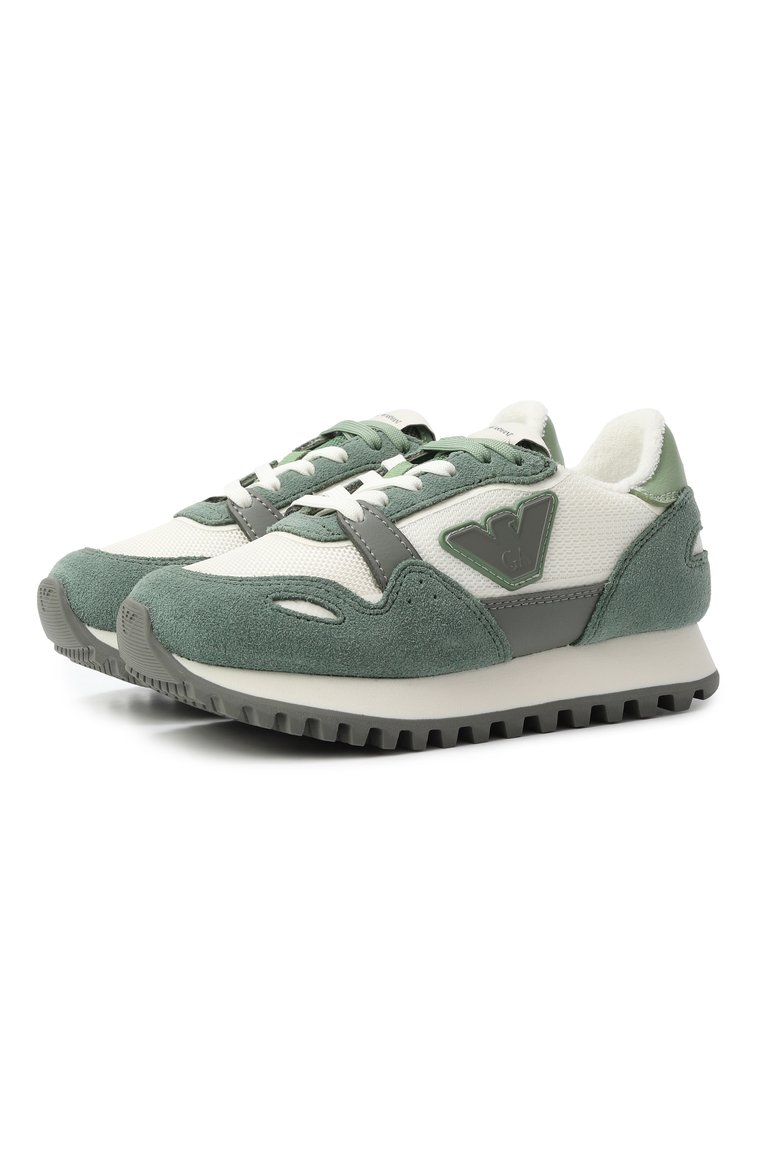 Комбинированные кроссовки EMPORIO ARMANI, арт. XYX040/X0X04, фото 1