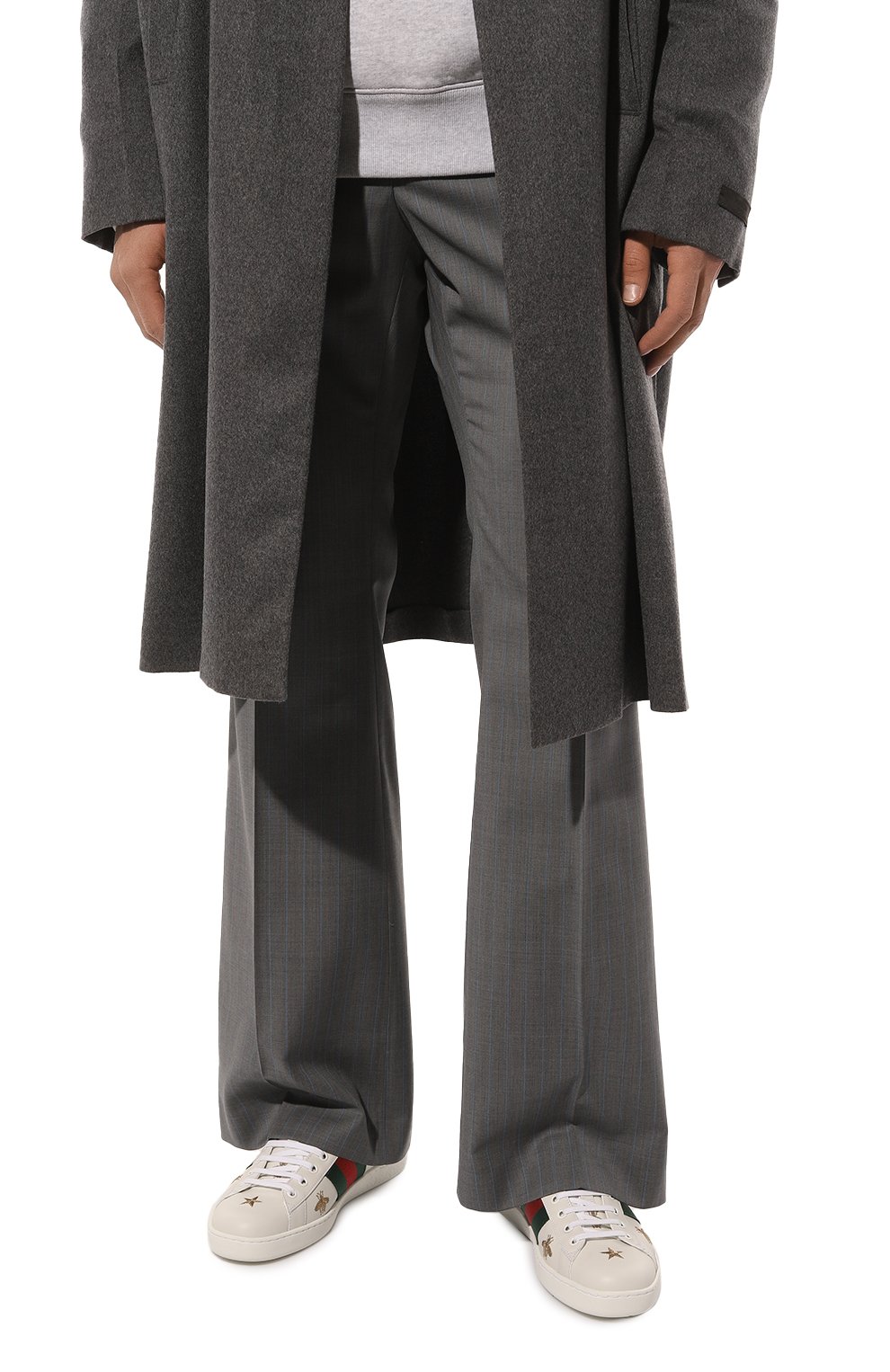 Комбинированные кеды new ace GUCCI белого цвета по цене 90720 руб., арт. 386750 A38F0, фото 3 Комбинированные кеды new ace GUCCI, арт. 386750 A38F0, фото 3