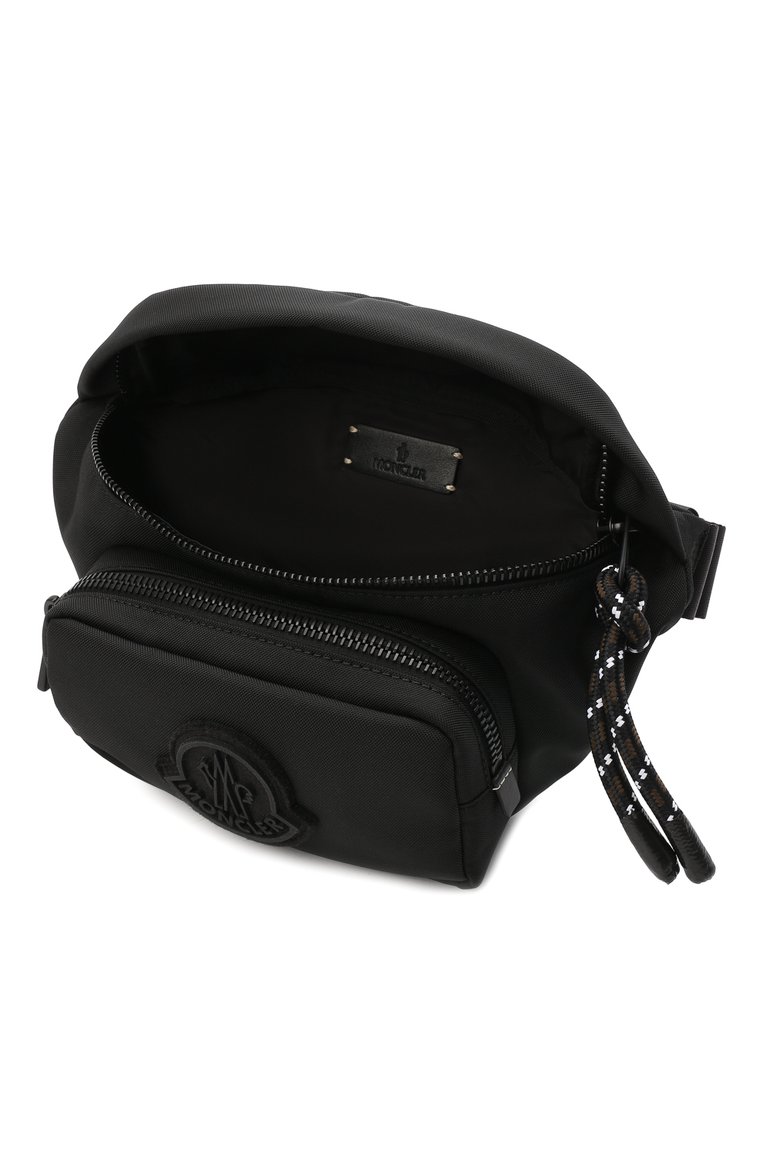 Мужская текстильная поясная сумка durance MONCLER черного цвета, арт. H1-09A-5M000-06-M1877 | Фото 5 (Ремень/цепочка: На ремешке; Материал: Текстиль; Размер: medium; Случай: Повседневный; Стили: Спорт-шик)