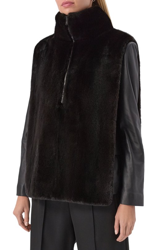 Жилет из норки MVST M012/MINK BGL Чёрный  M012/MINK BGL Фото 3