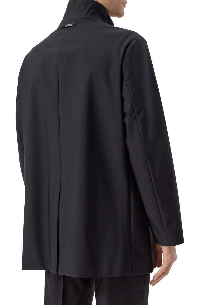 Мужская куртка EMPORIO ARMANI черного цвета, арт. 8N1L81/1NZAZ | Фото 4 (Рукава: Длинные; Длина (верхняя одежда): До середины бедра; Материал подклада: Синтетический материал; Материал внешний: Синтетический материал; Кросс-КТ: Ветровки, Куртка, Легкие; Стили: Кэжуэл)