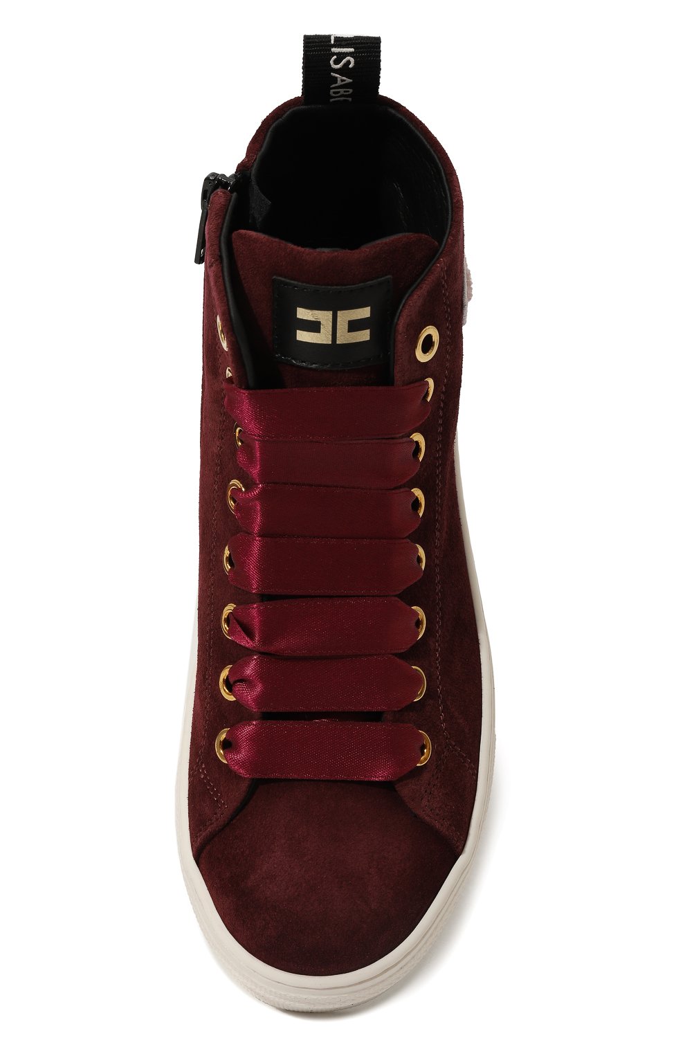 Замшевые кеды ELISABETTA FRANCHI LA MIA BAMBINA бордового цвета по цене 28000 руб., арт. F4A9-E0108-1279301/35-38, фото 4 Замшевые кеды ELISABETTA FRANCHI LA MIA BAMBINA, арт. F4A9-E0108-1279301/35-38, фото 4