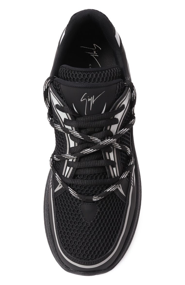 Мужские комбинированные кроссовки gz-trail GIUSEPPE ZANOTTI DESIGN черного цвета, арт. RM50008 | Фото 6 (Материал внешний: Экокожа, Текстиль; Материал внутренний: Натуральная кожа, Текстиль; Подошва: Массивная; Стили: Классический; Материал утеплителя: Без утеплителя; Кросс-КТ: Низкие)