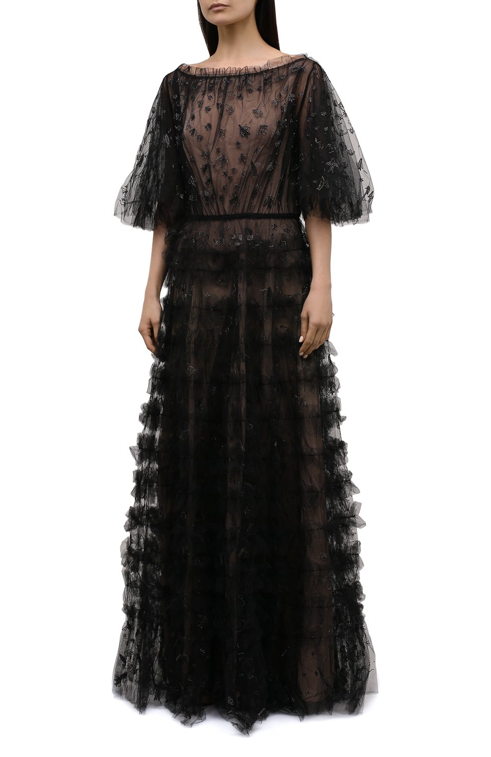 Платье VALENTINO черного цвета по цене 2665000 руб., арт. MB0VD5C0/1ED, фото 3 Платье VALENTINO, арт. MB0VD5C0/1ED, фото 3