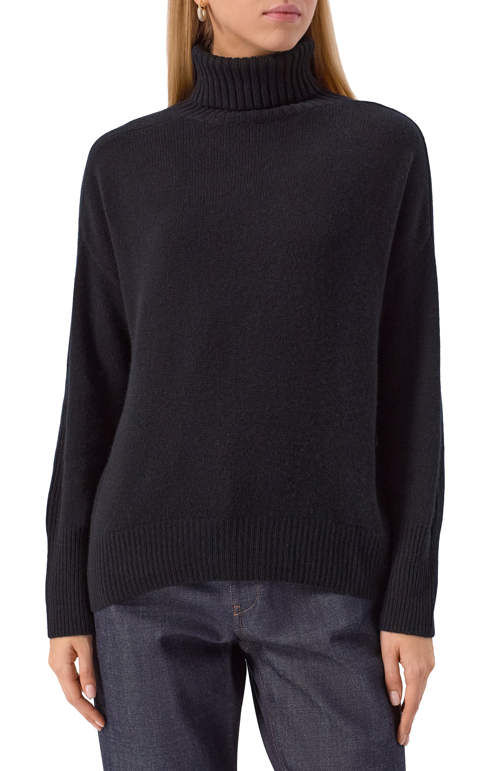 Кашемировый свитер ALLUDE черного цвета по цене 74400 руб., арт. 255/11156, фото 3 Кашемировый свитер ALLUDE, арт. 255/11156, фото 3