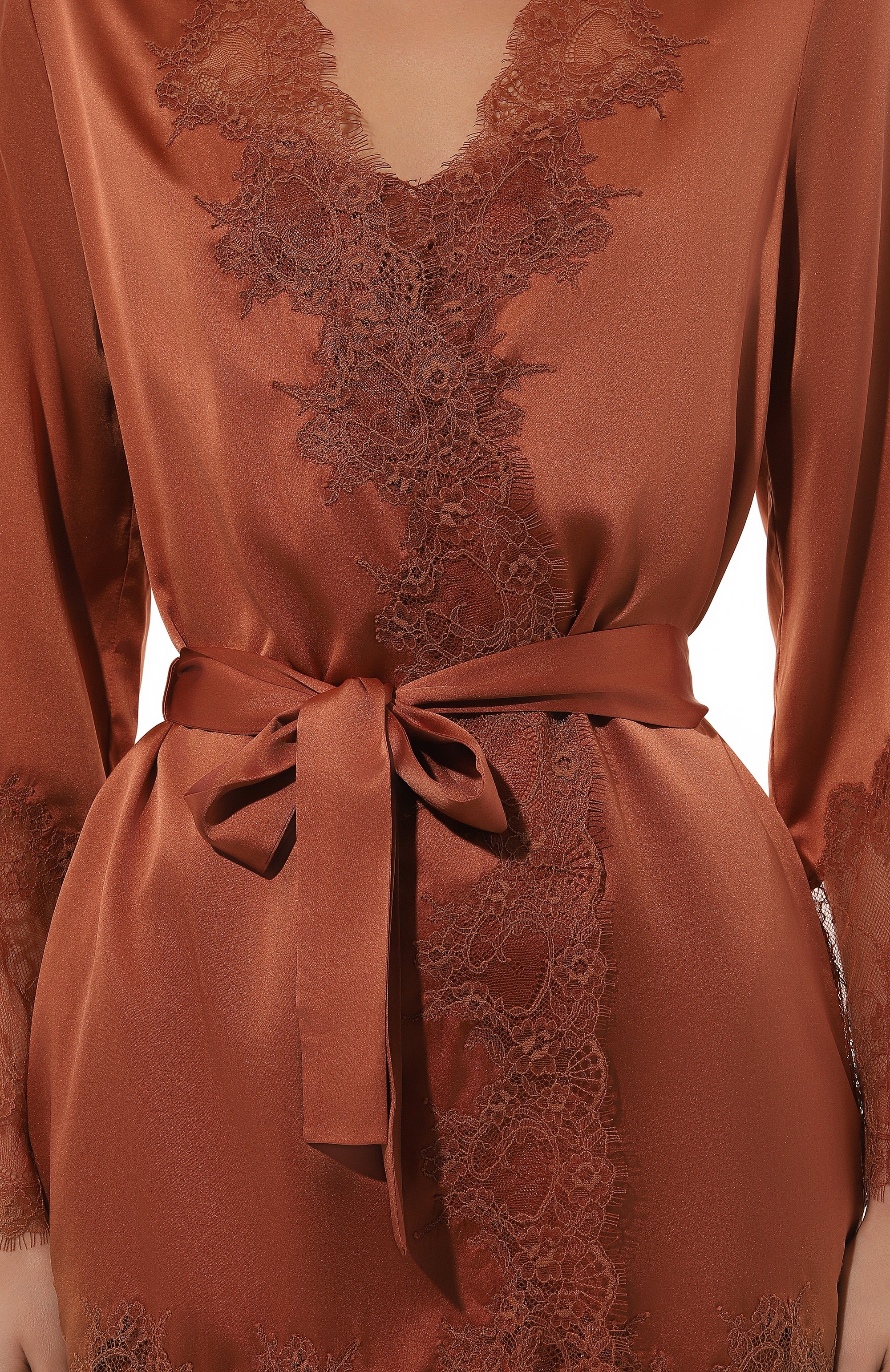 Халат из шелка и вискозы MARJOLAINE, арт. 6VAL2001, фото 5