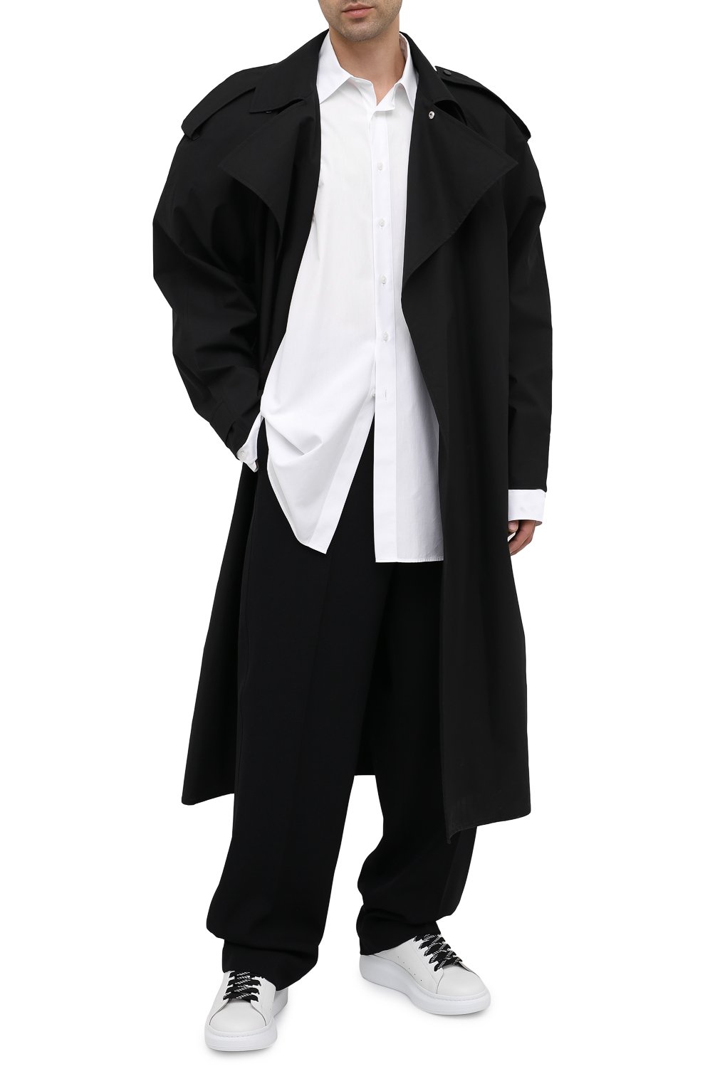 Кожаные кеды oversized ALEXANDER MCQUEEN, арт. 625156/WHXMT, фото 2