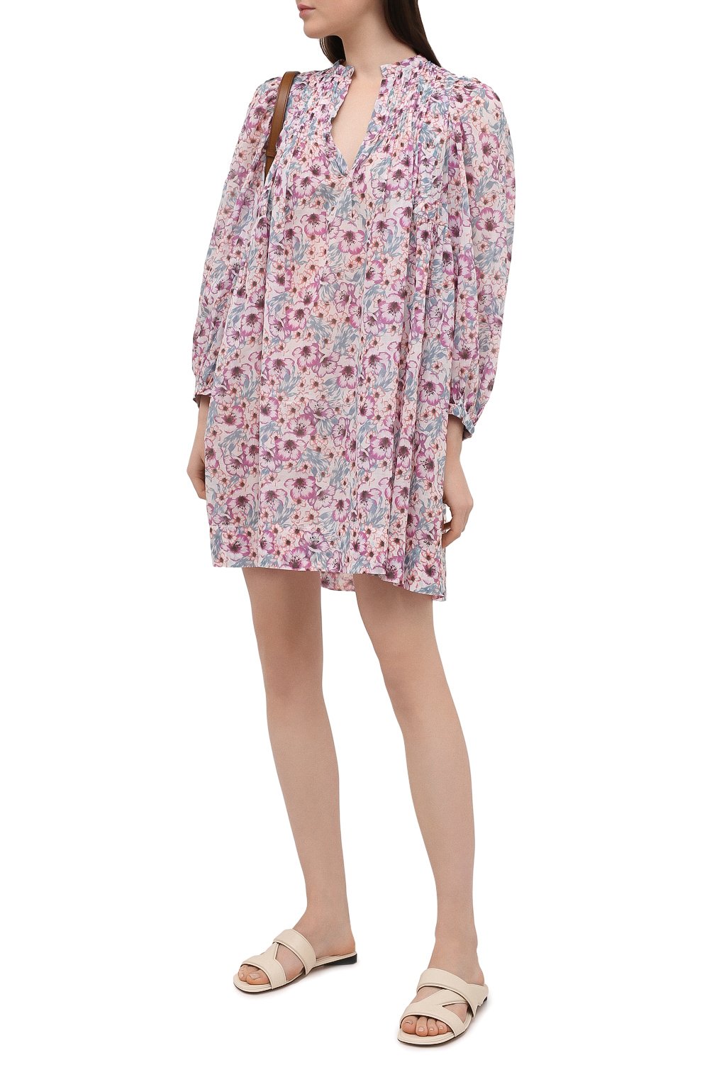 Хлопковое платье ISABEL MARANT ETOILE светло-розового цвета по цене 37200 руб., арт. R01591-21P009E/VIRGINIE, фото 2 Хлопковое платье ISABEL MARANT ETOILE, арт. R01591-21P009E/VIRGINIE, фото 2
